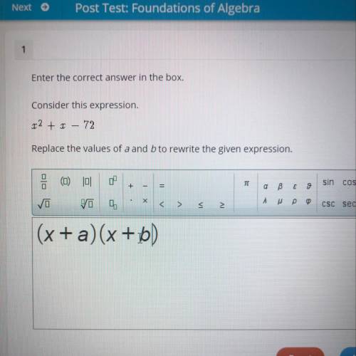 NEED HELP ASAP!!! PICTURE PROVIDED

Enter the correct answer in the box.
Consider this expression.