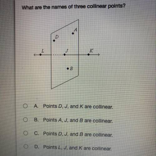 What are the names of three collinear points?