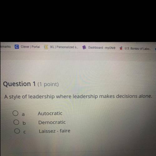 A style of leadership where leadership makes decisions alone.