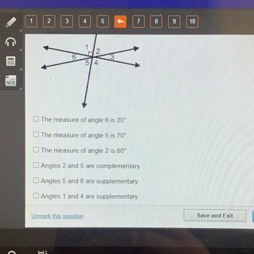 If the measure of angle 3 is equal to (2x + 6)° and x7, which statements are true?