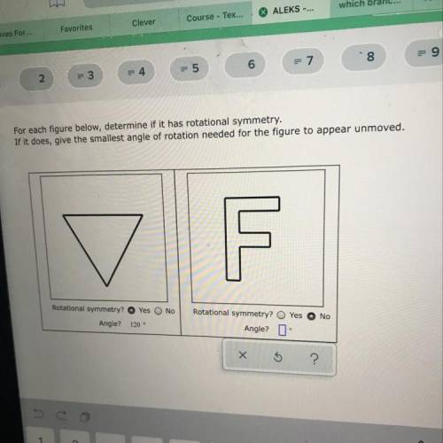 What’s the angle of a shape that looks like a letter F? Photo^
