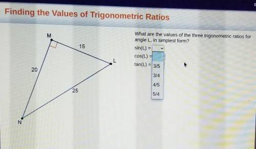 find the values of trigonometric ratio is what I need to do. also all those fraction answers are op