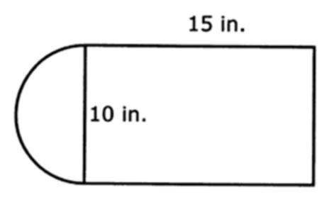What is the total area of the following composite figure?
