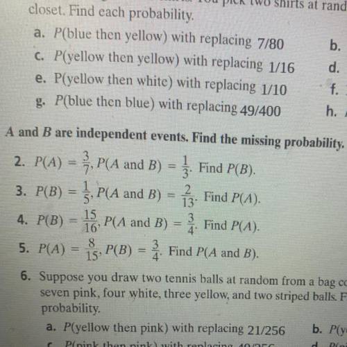 I need help with 2-5 please