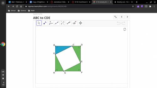How do i get triangle ABC to CDE