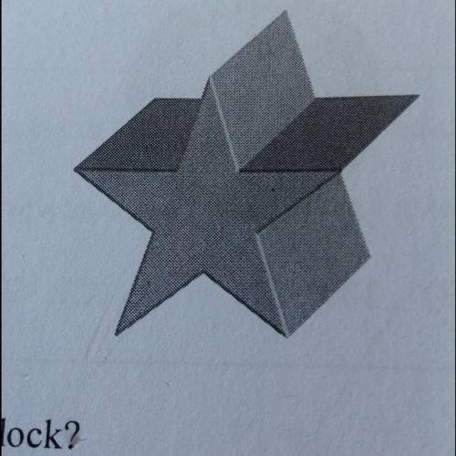 The area of the star shaped surface of this block is 1.2m^2. The thickness of the block is 25cm. Wh