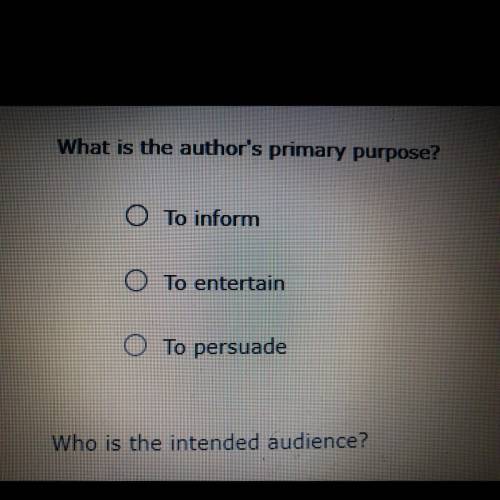 What is the authors primary purpose