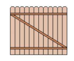 The gate will be made with eight of the same vertical boards used for the fence sections, but the g