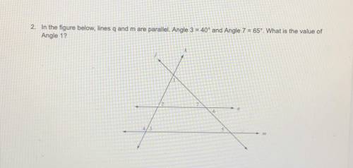What is the value of angle 1?