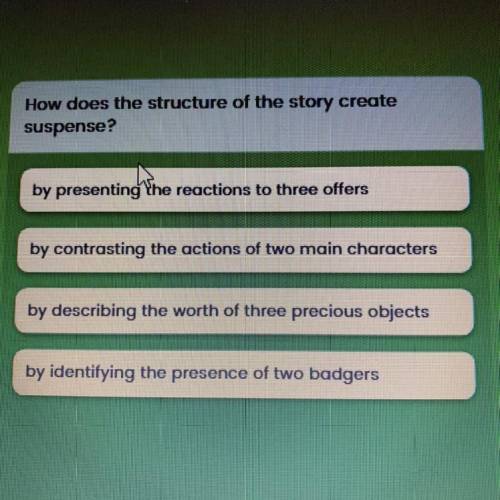 How does the structure of the story create suspense￼?