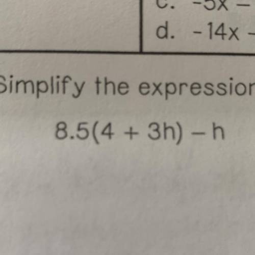 You need to simplify the expression
