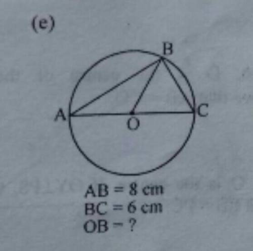 Help me please: Geometry Circle. Find OB
