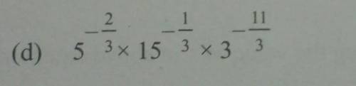 Please solve this Laws of Indices problem