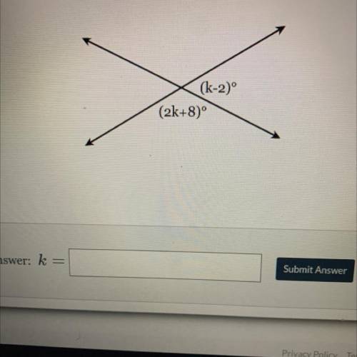 Solve for value of K