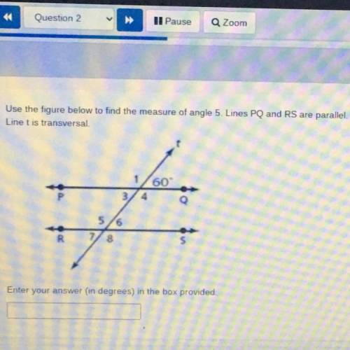 URGENT PLS HELP
Use the figure to find the measure of angle 5