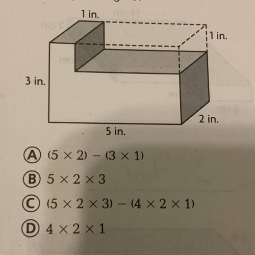 Which expression represents the volume of the composite figure?