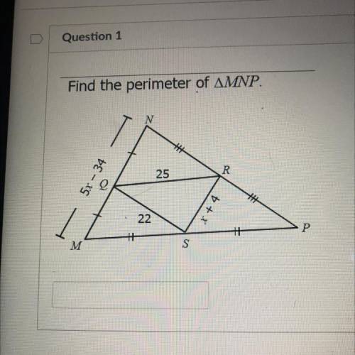 Find the perimeter of MNP