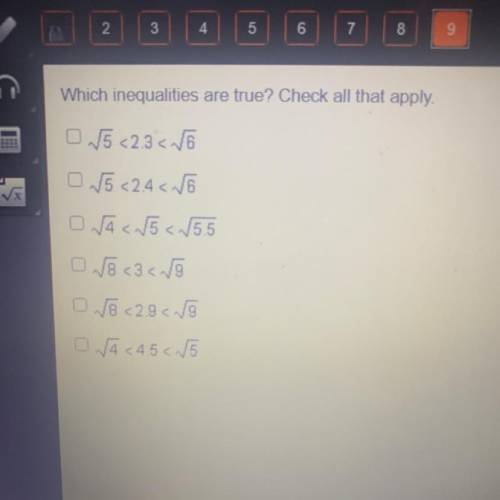 Which inequalities are true? Check all that apply.