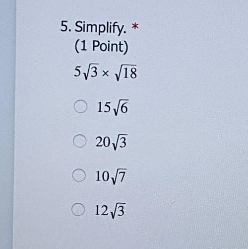 Simplifying radicals pt.3 please help ASAP and explain if possible