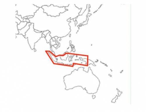 Indonesia- shown in the red box- is BEST described geographically as
