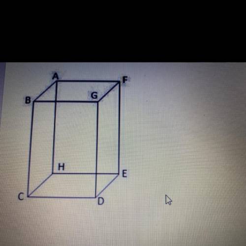 Segments BG and AH are lines are what.
A.skew
B. Perpendicular 
C. Parallel