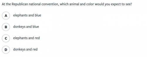 At the Republican national convention, which animal and color would you expect to see?