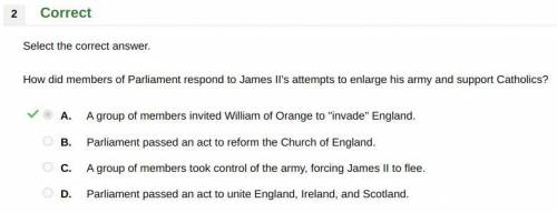 How did members of Parliament respond to James II's attempts to enlarge his army and support Cathol