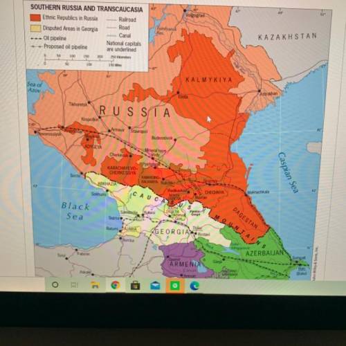 Review the map of Transcaucasia showing how southern Russia and

Transcaucasia form a complex part