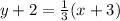 y + 2 =  \frac{1}{3} (x + 3)