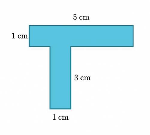 The figure below is made of 2 rectangles. 
What is the area of the figure?