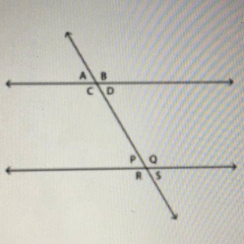 If angle P measures 50 degrees, what is the measure of angle Q?

A).50°
B).130°
C).40°
D).180°