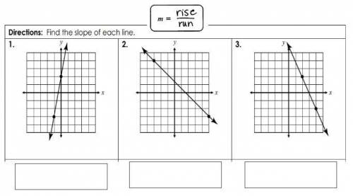 Finding the slope of each line?