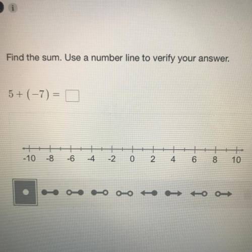 Find the sum. Use a number line to verify your answer. Can someone please help me with this problem