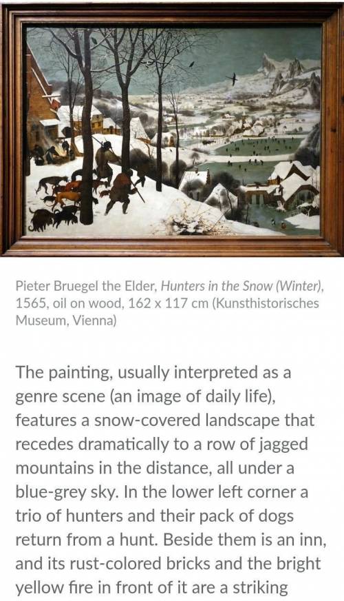 I'll give 70 points and brainliest

Compare two artworks:Winter - Pieter Bruegel (1565)Beach at Sa