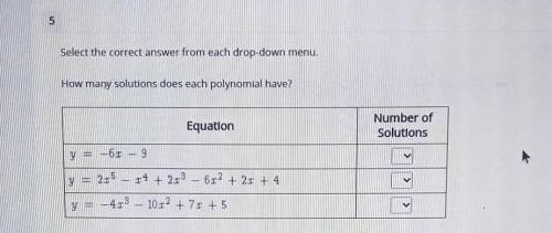 PLEASE HELP!!! How many solutions does each polynomial have?