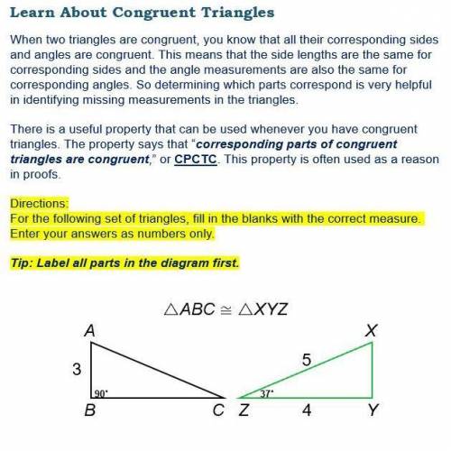 NEED HELP URGENTLY!!

For the following set of triangles, fill in the blanks with the correct meas