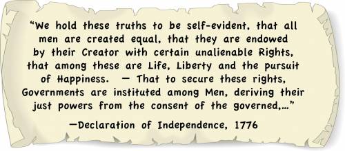 According to this quote from the Declaration of Independence, what is the purpose of government?