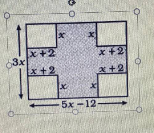 If x = 3cm, when what’s shaded area of this shape