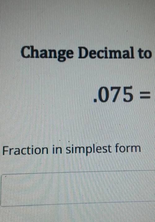 Change the decimal to a fraction in simple form.
