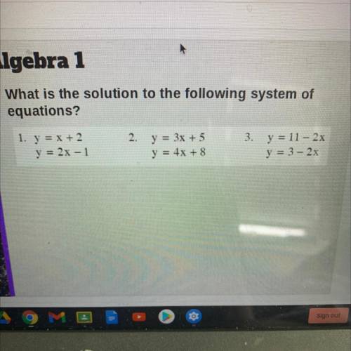 Can someone tell me what all 3 solutions are?