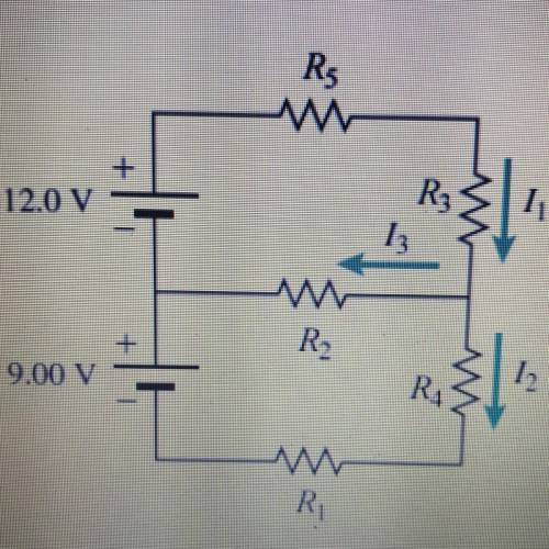 Ors and two batteries connected in a circuit. What are the currents Is. 12, and 13? (Consider the f