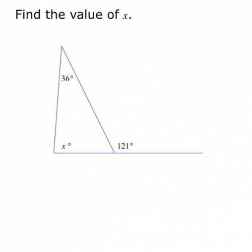 How do I find the value of x??