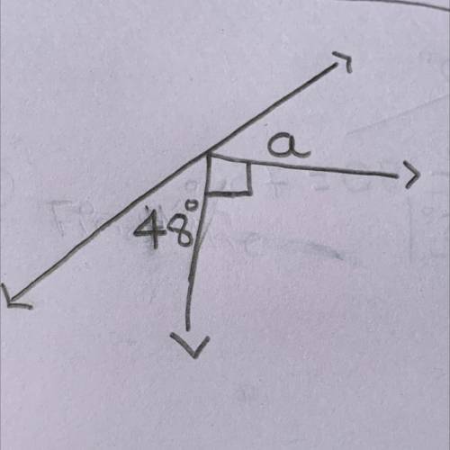 Can anyone help me find the missing angle which is “a”