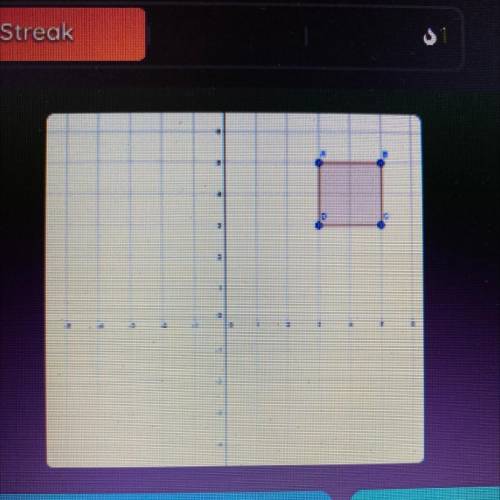 If you were to rotate ABCD 180° about the

origin, what would the coordinate of A' be?
(-5,5)
(-3,