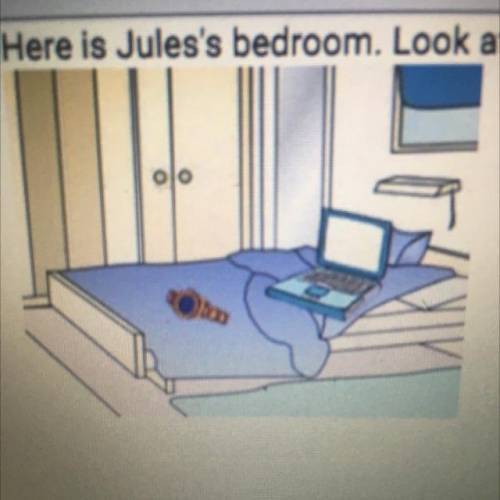 Here is Jules's bedroom. Look at the picture and check all correct choices.

olo
A. Jules a un mag