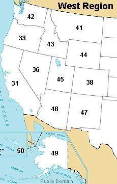 Using the map above, what number is on the state with the capital city of Boise?