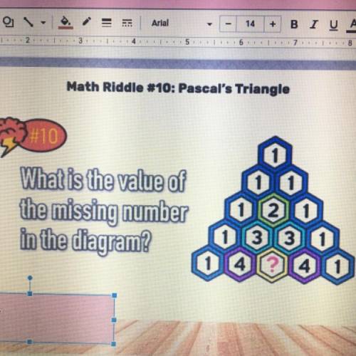 What is the value of
the missing number
in the diagram?