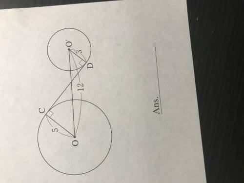 Answered Find the length of the following tangent segments to the circles centered at O and O's who