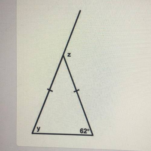 What is the measure of angle z and why?