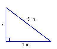 Which equation can be used to find the unknown length, b, in this triangle?